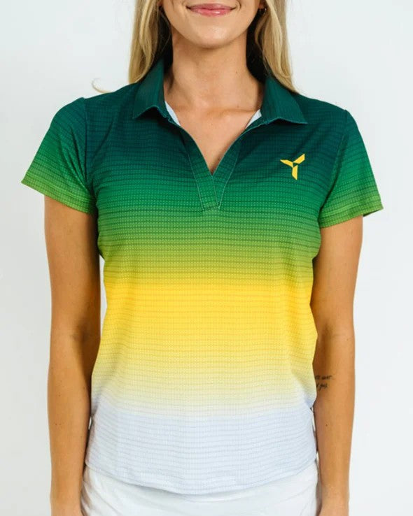YATTA WOMENS CHROMAFADE LIMITED EDITION POLO 25