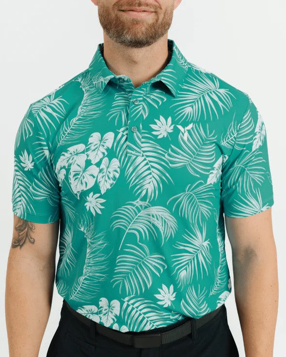 YATTA MENS TEAL PARADISE POLO 25