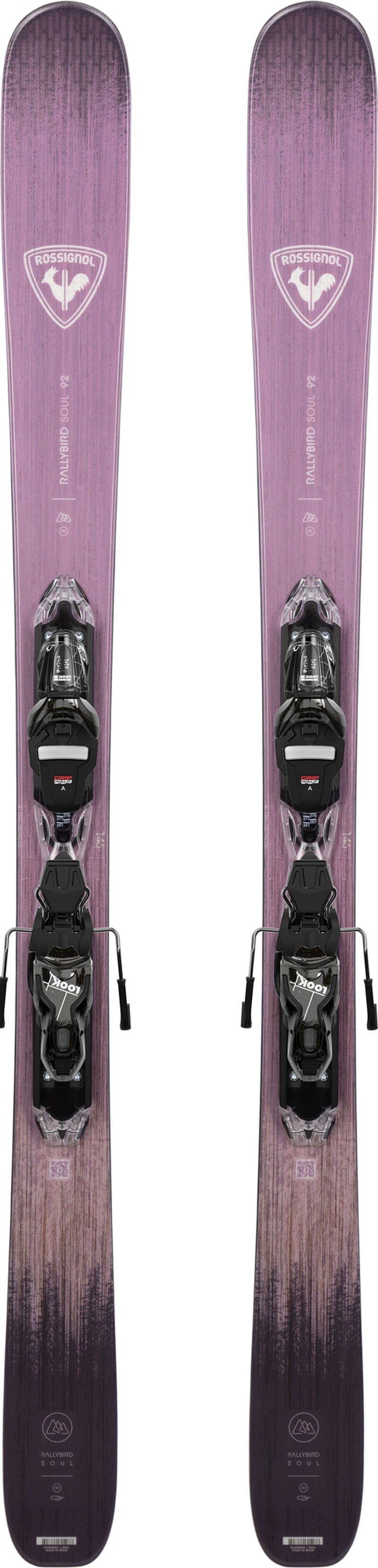 ROSSIGNOL WOMENS RALLYBIRD SOUL 92 W/ XP11 GW DOWNHILL SKIS 26