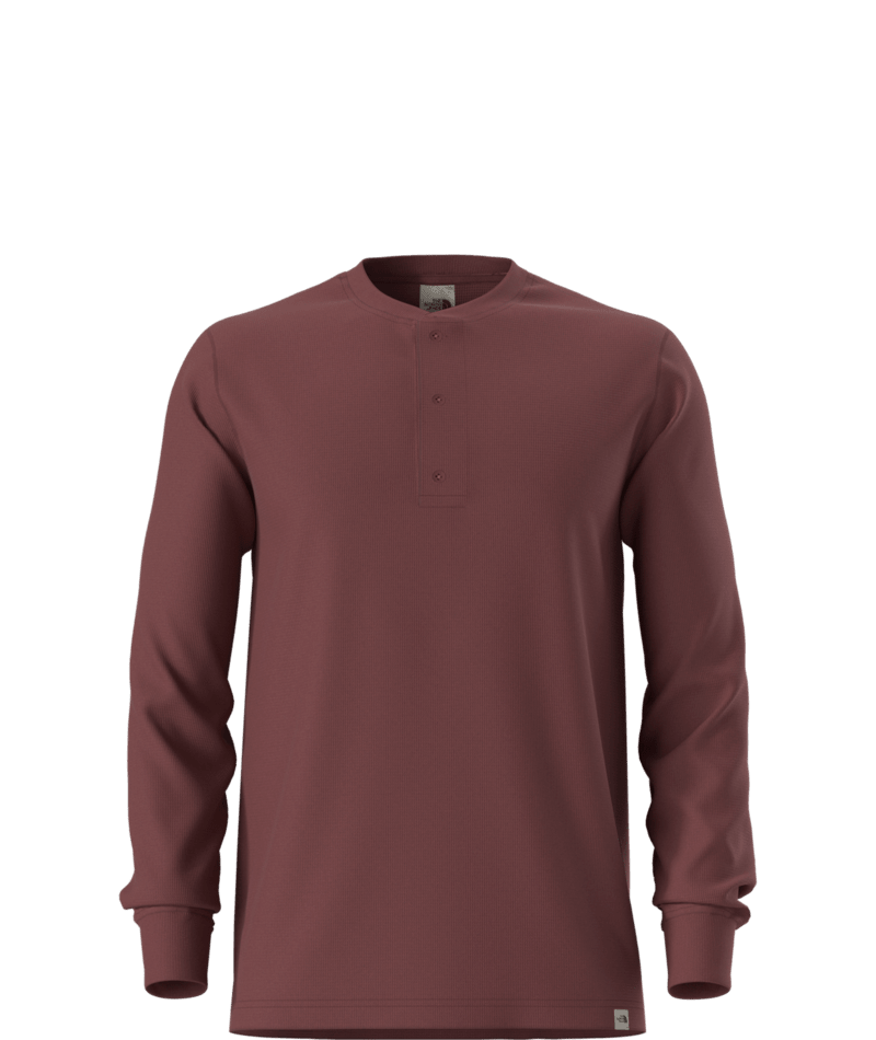 THE NORTH FACE MENS WAFFLE HENLEY LONG SLEEVE SHIRT