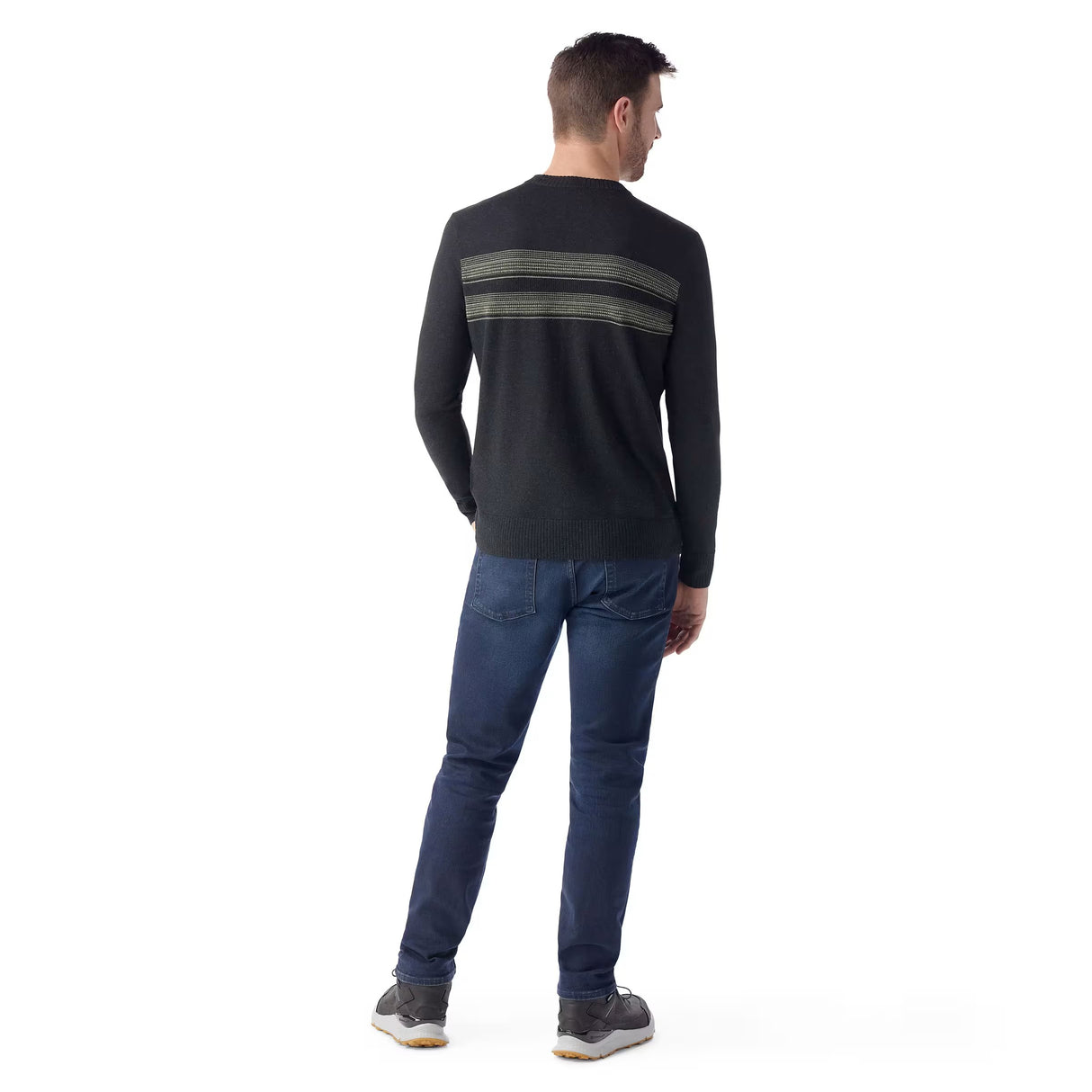 SMARTWOOL MENS SPARWOOD STRIPE CREW SWEATER 26