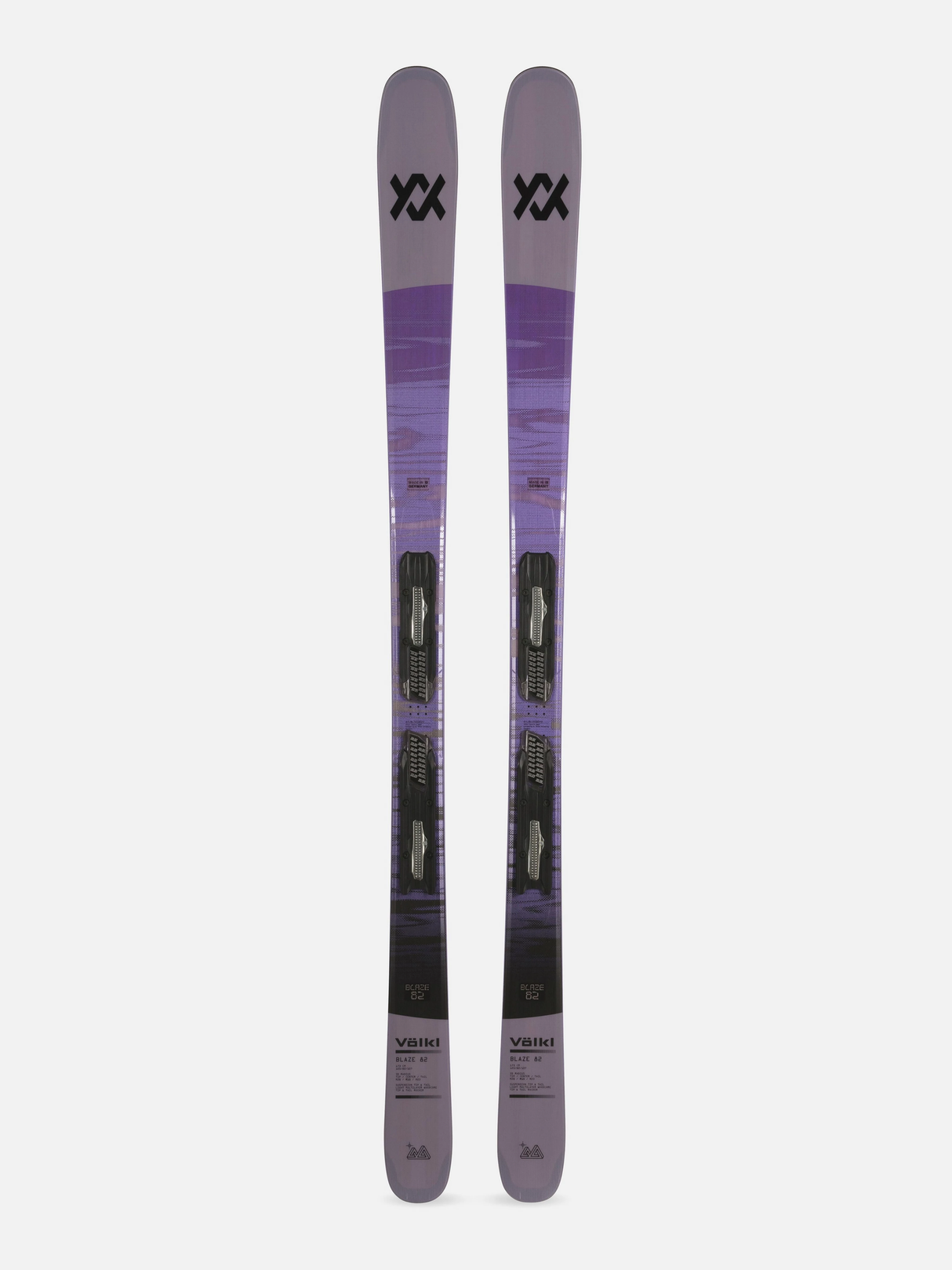 VOLKL WOMENS BLAZE 82 PURPLE + VMOTION 10 DOWNHILL SKIS 26