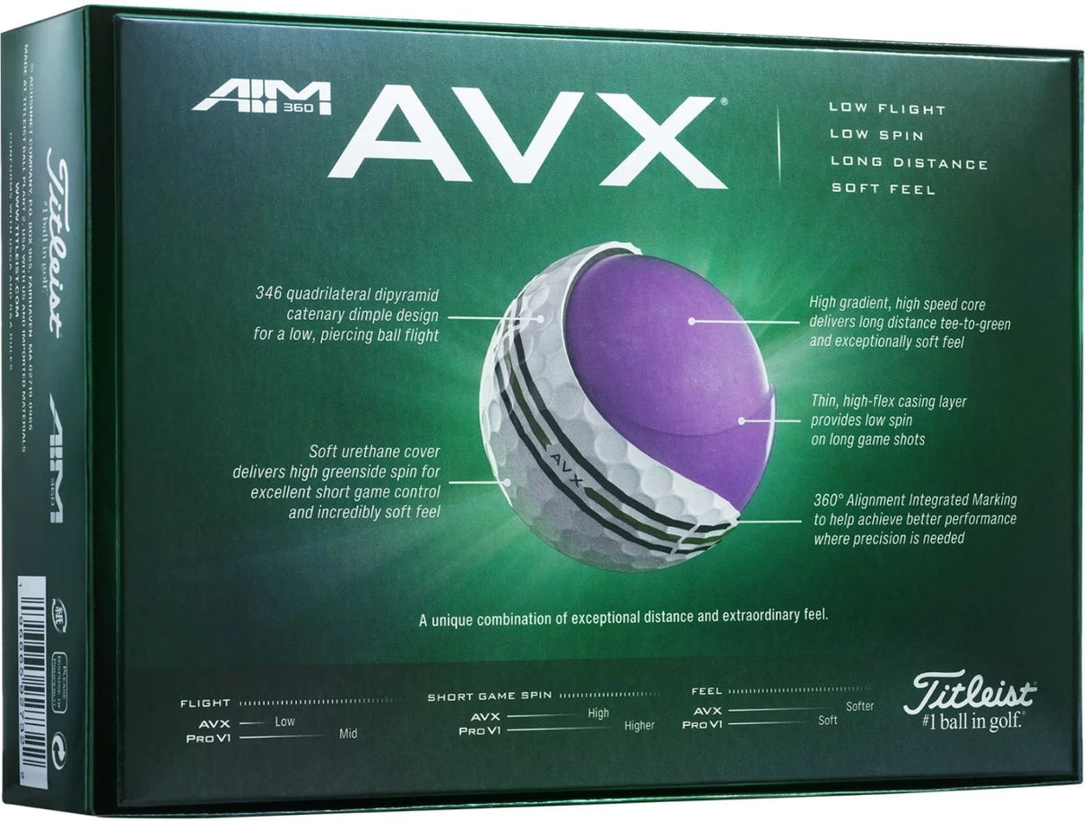 TITLEIST UNISEX AVX 360 GOLF BALL 25