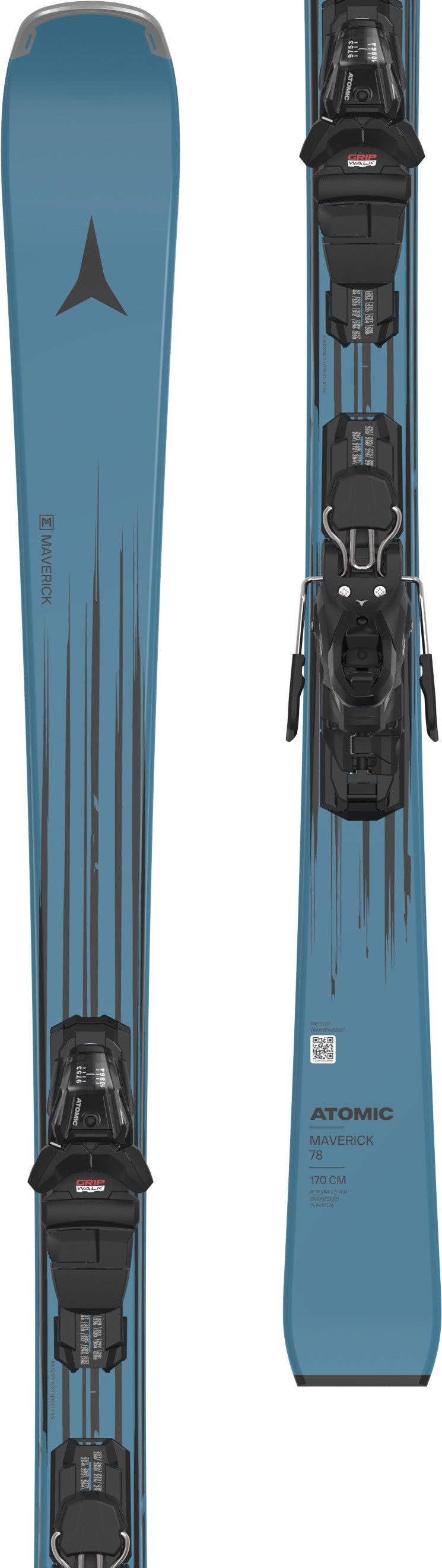 ATOMIC UNISEX MAVERICK 78 + M 10 GW DOWNHILL SKIS 26