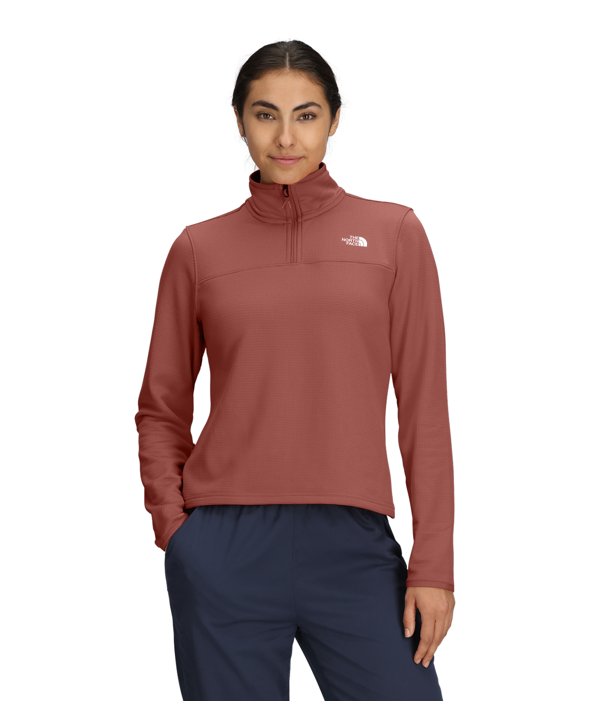 THE NORTH FACE WOMENS CEDAR TRAIL GRID FLEECE ¼ ZIP SWEATER 26