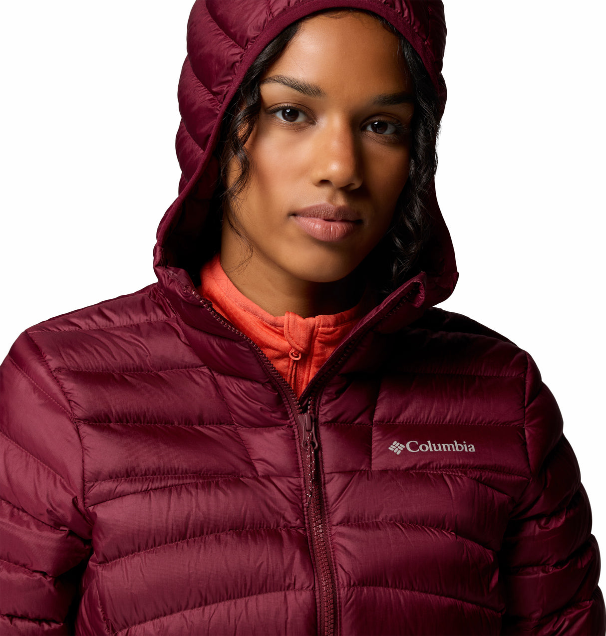 COLUMBIA WOMENS CORELITE™ DOWN HOODED WINTER JACKET