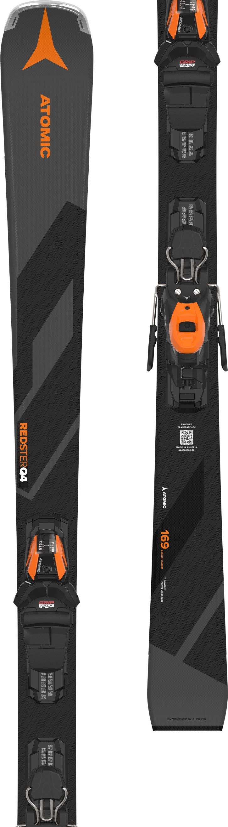 ATOMIC UNISEX REDSTER Q4 + M 10 GW DOWNHILL SKIS 26