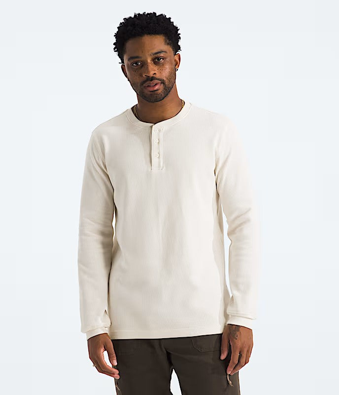 THE NORTH FACE MENS WAFFLE HENLEY LONG SLEEVE SHIRT