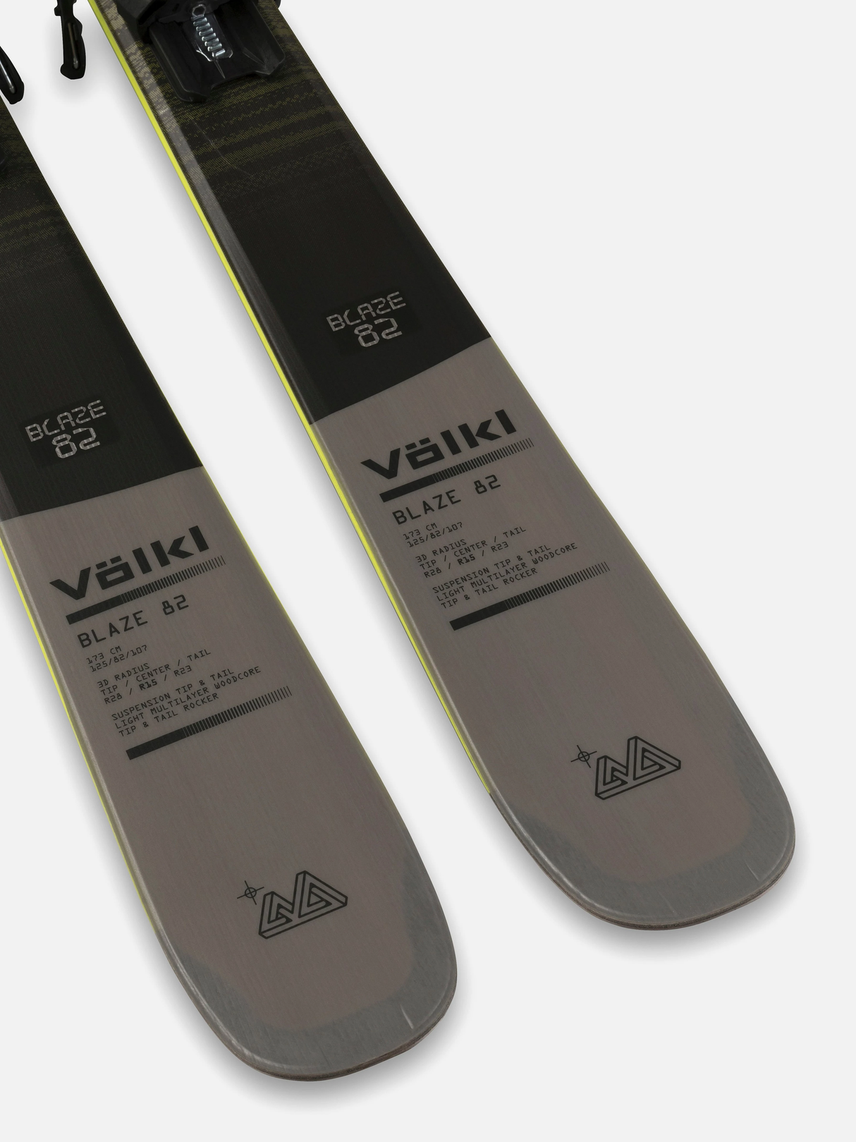 VOLKL UNISEX BLAZE 82 GREY + VMOTION 10 DOWNHILL SKIS 26
