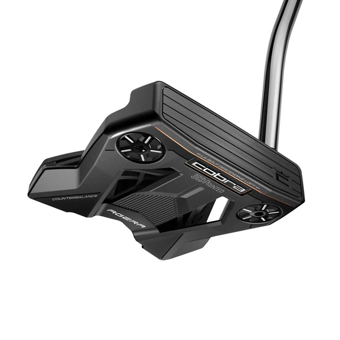 COBRA UNISEX 3DP AGERA COUNTERBALANCE BLACK SINGLE BEND PUTTER 25
