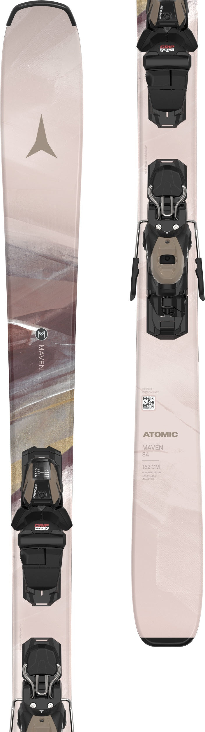ATOMIC WOMENS MAVEN 84 R + M 10 GW DOWNHILL SKIS 26
