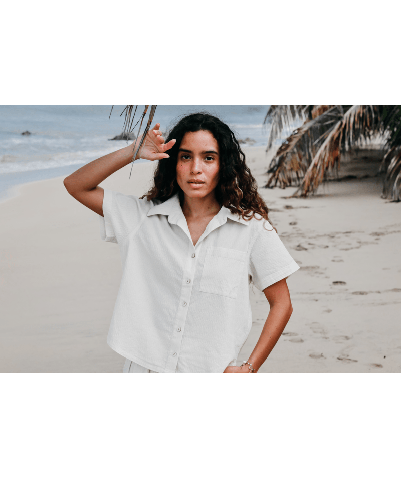 JETTY WOMENS CAPE COD JACQUARD SHORT SLEEVE SHIRT 25