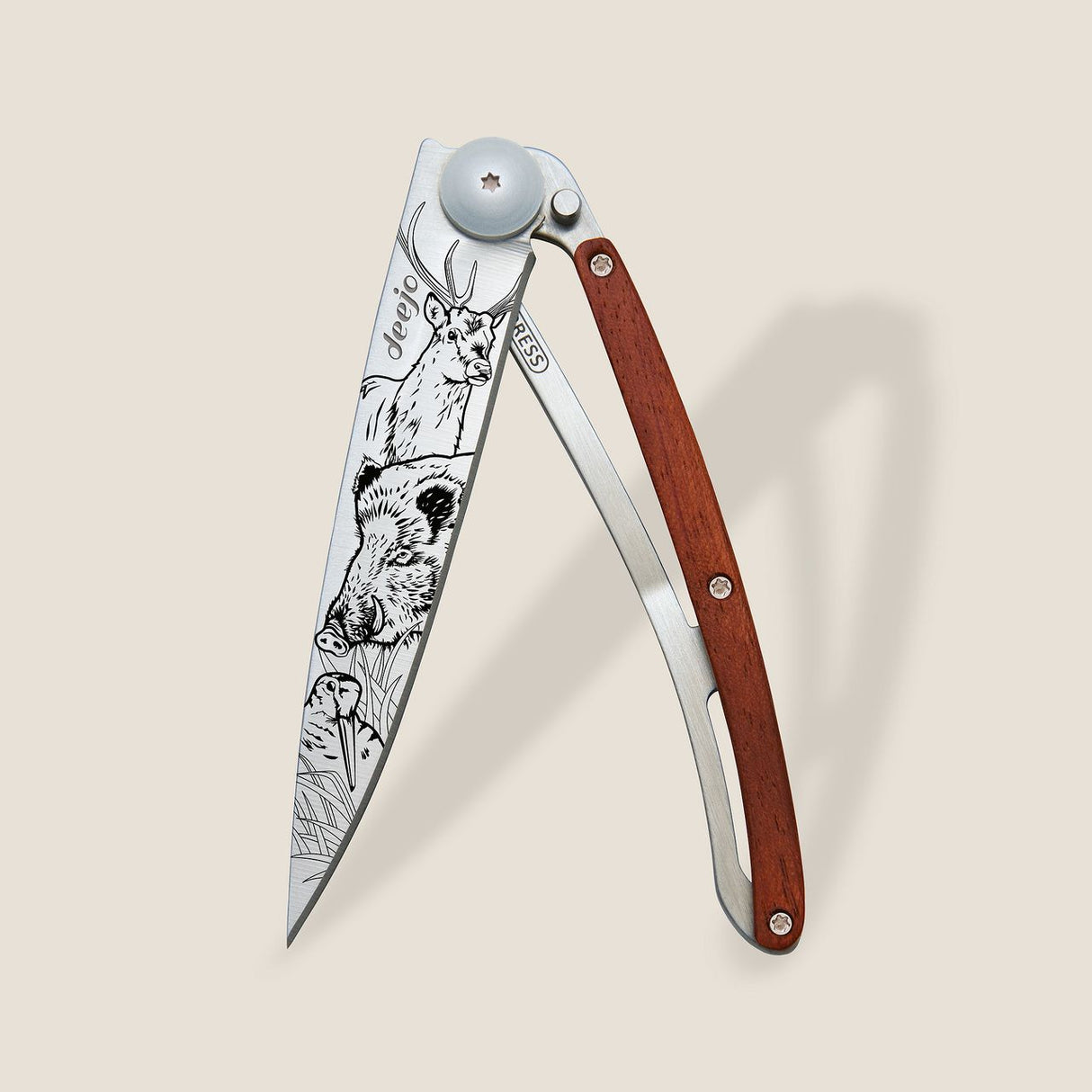 DEEJO 37G HUNTING SCENE KNIFE 25