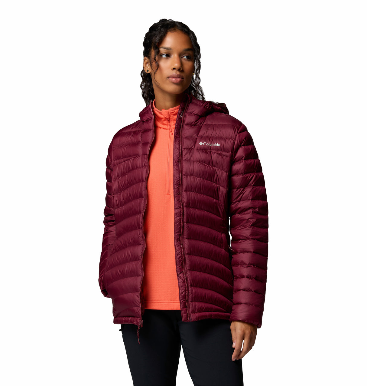 COLUMBIA WOMENS CORELITE™ DOWN HOODED WINTER JACKET