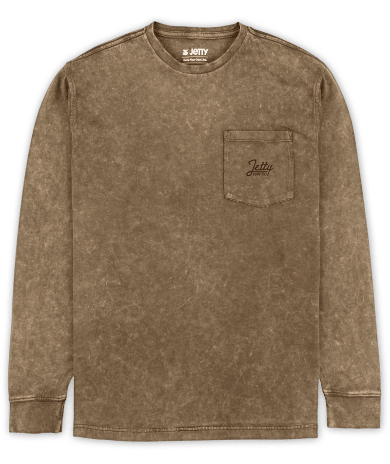 JETTY MENS TANKER ACID WASH LONG SLEEVE SHIRT 26