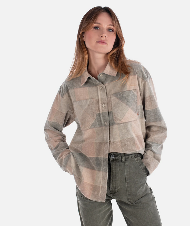 JETTY WOMENS ALPINE CORDUROY LONG SLEEVE SHIRT