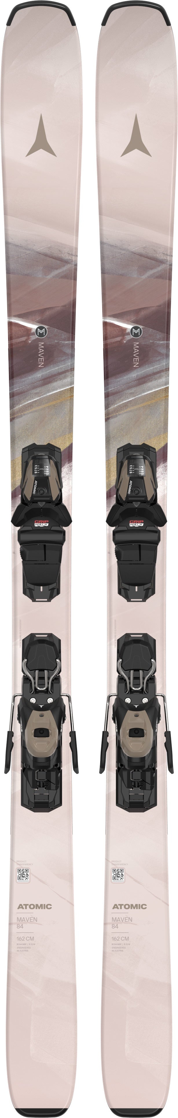 ATOMIC WOMENS MAVEN 84 R + M 10 GW DOWNHILL SKIS 26