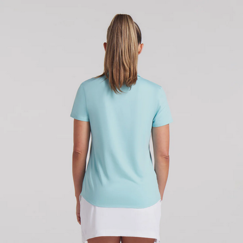 PUMA WOMENS CLOUDSPUN PIPED SHORT SLEEVE POLO 25