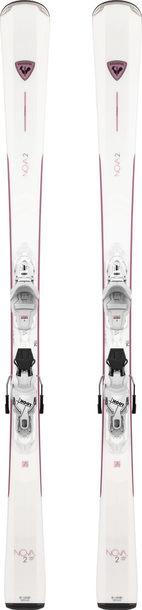 ROSSIGNOL WOMENS NOVA 2 W/ XP10 GW DOWNHILL SKIS 26