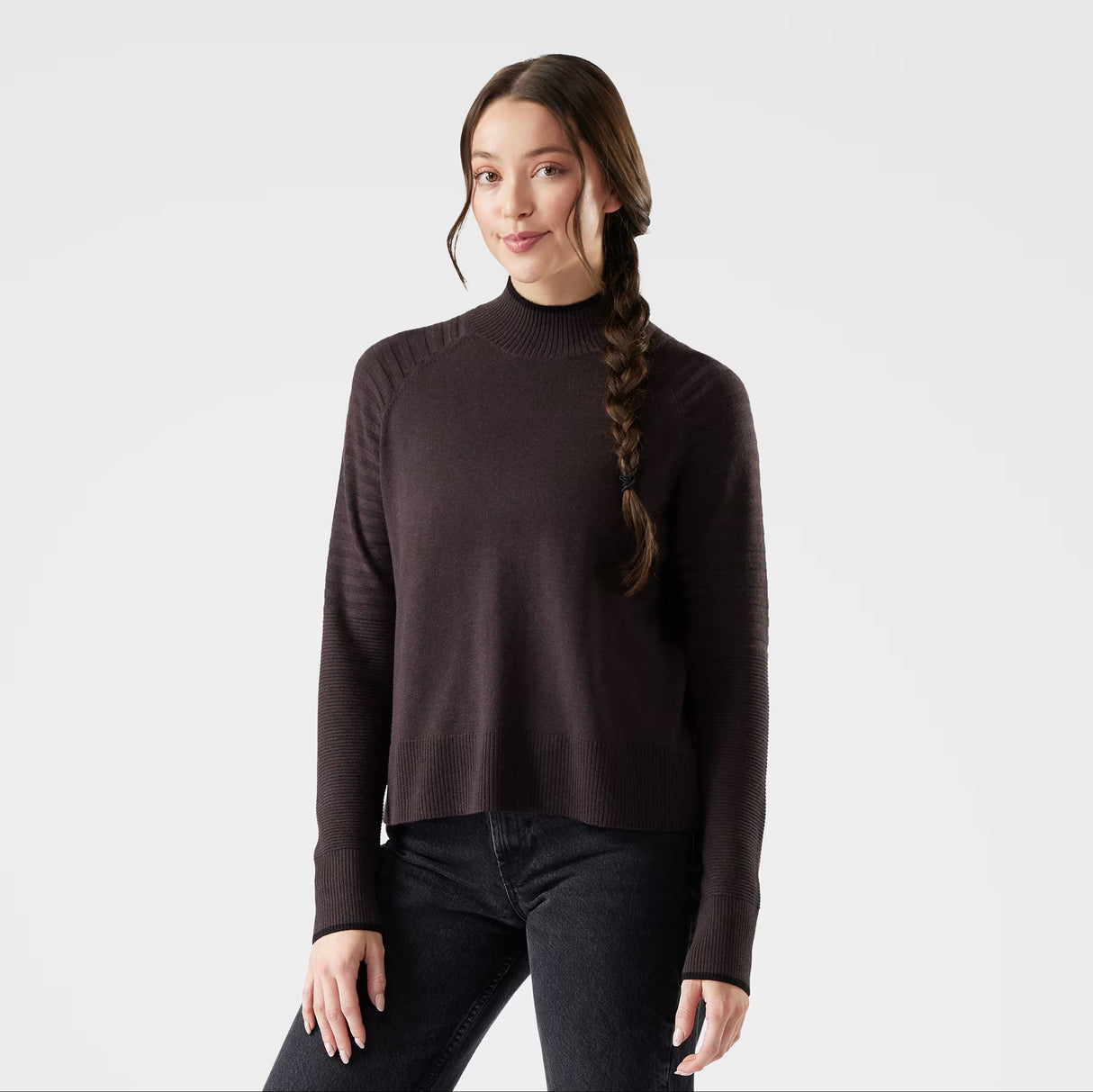 SMARTWOOL WOMENS EDGEWOOD MOCK NECK SWEATER