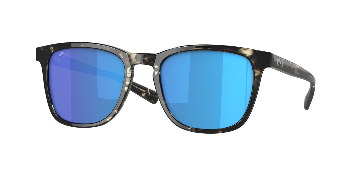 COSTA UNISEX SULLIVAN SHINY BLACK KELP SUNGLASSES 25