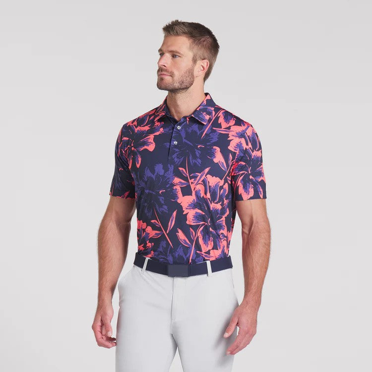 PUMA MENS MATTR BROKEN FLOWER POLO 25