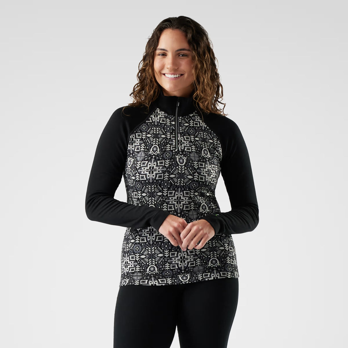 SMARTWOOL WOMENS CLASSIC THERMAL MERINO 1/4 ZIP BASELAYER TOP 26