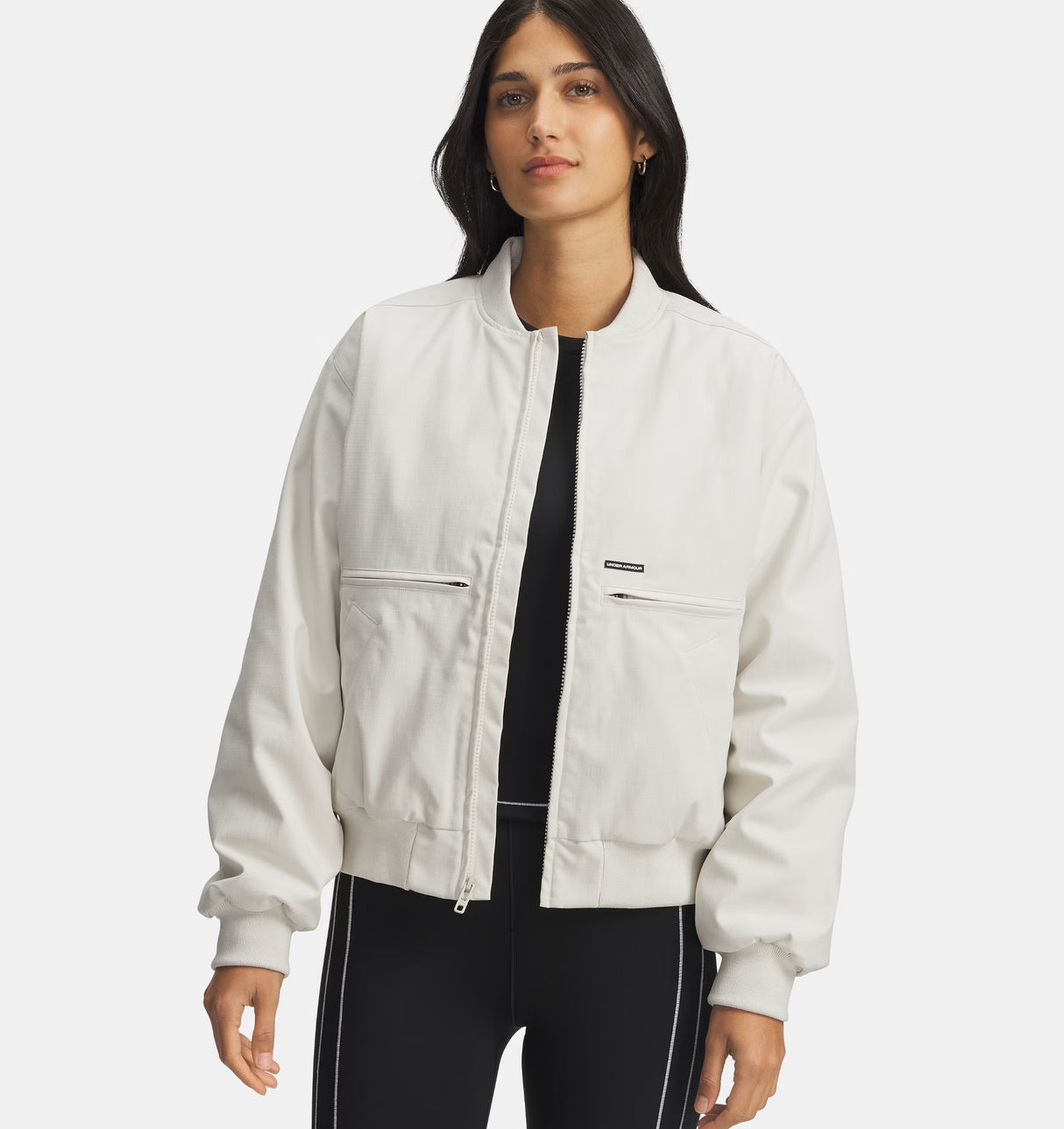 UNDER ARMOUR WOMENS UA EXPANSE FLEECE-LINED BOMBER SOFTSHELL JACKET 26