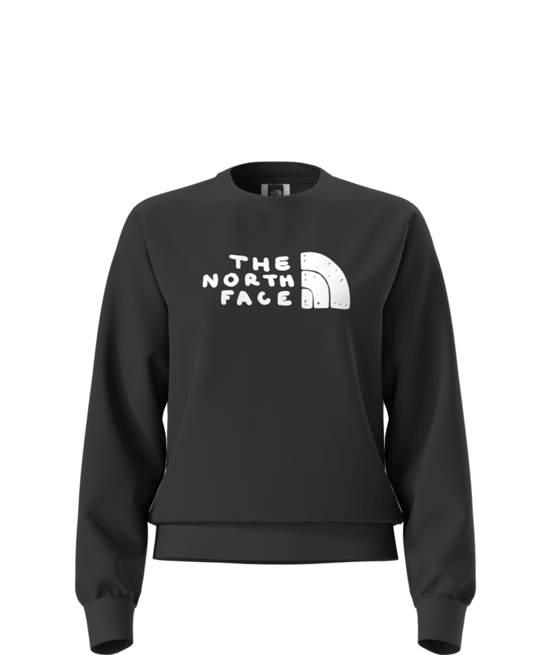 THE NORTH FACE WOMENS EVOLUTION SKETCH LOGO HALF DOME GRAPHIC CREW SWEATER