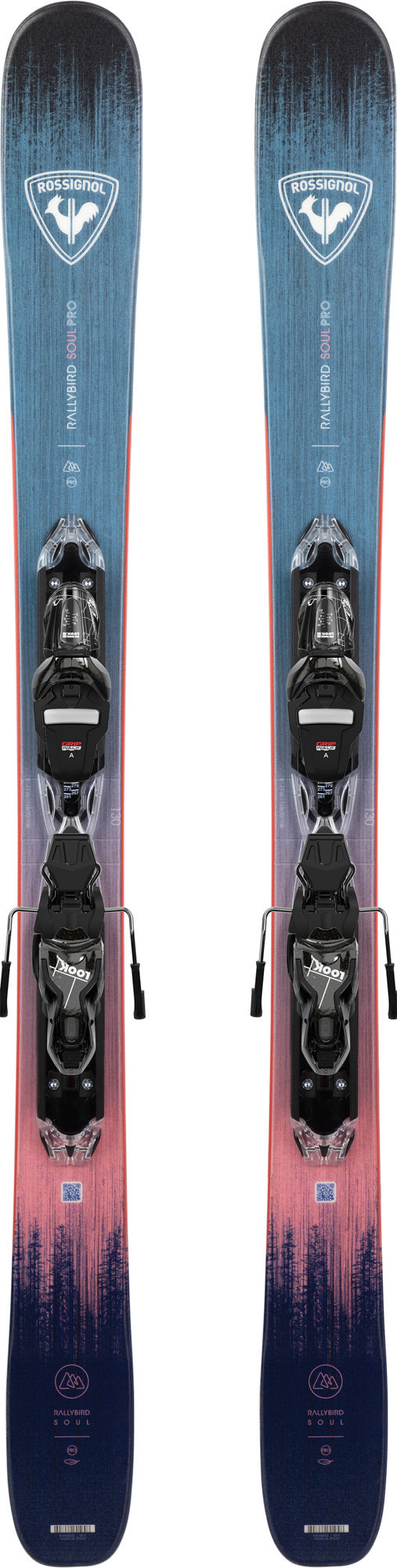 ROSSIGNOL WOMENS RALLYBIRD SOUL PRO W/ XP10 GW DOWNHILL SKIS 26
