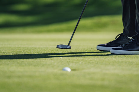 Putter address view highlighting the putter head, setup, and smooth‑rolling design for accuracy and consistency on the green.