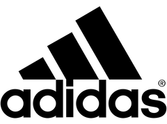 Official company logo for adidas, featuring high-performance golf shoes, breathable polo shirts, and technical golf apparel.