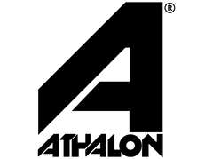 Official logo for Athalon Sportgear, specializing in heavy-duty padded ski bags, snowboard bags, and boot bags for travel.