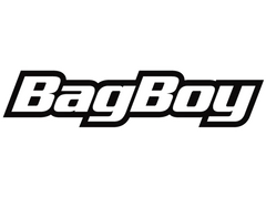 Company logo for BagBoy, featuring premium golf push carts, durable travel covers, and innovative golf bag technology.