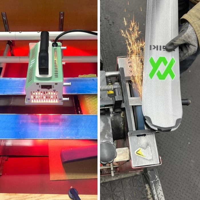 An image showing a basic ski tune package in Oshkosh, featuring waxing and precision edge sharpening in Northeast Wisconsin.