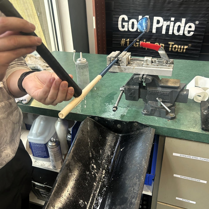 Professional in-store golf club regripping services to improve your game at our shop in Oshkosh, Wisconsin.