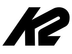 Official company logo for K2, a legendary brand featuring high-performance skis, snowboards, and technical winter gear.