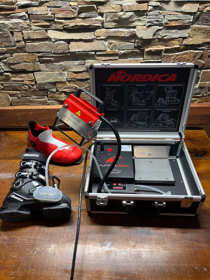 Advanced infrared ski boot fitting and shell customization to eliminate hot spots for skiers in Oshkosh, Wisconsin.