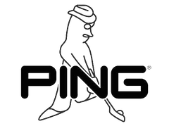 Official company logo for Ping, emphasizing precision-engineered golf clubs, custom-fit irons, and innovative equipment.