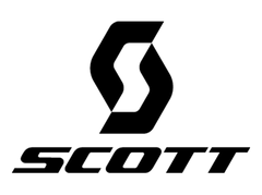 Official logo for Scott, featuring high-performance snow goggles, helmets, and technical winter gear for the mountains.