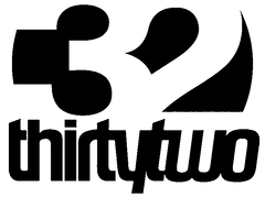 Official logo for ThirtyTwo, featuring high-performance snowboard boots and technical outerwear for mountain performance.