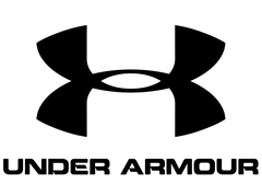 Logo for Under Armour, featuring high-performance athletic apparel, moisture-wicking base layers, and technical winter gear.