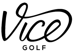 Company logo for Vice, showcasing high-performance golf balls, modern apparel, and stylish professional golf accessories.