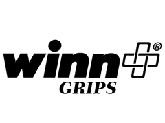 Company logo for Winn Grips, showcasing high-performance polymer golf grips, superior shock absorption, and club equipment.