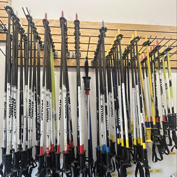 Affordable, quality youth Atomic downhill ski rental poles at Golfer's & Skier's Outlet in Oshkosh, Wisconsin.