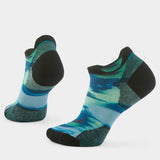 SMARTWOOL WOMENS RUN TARGETED CUSHION BRUSHED PRINT LOW ANKLE SOCKS