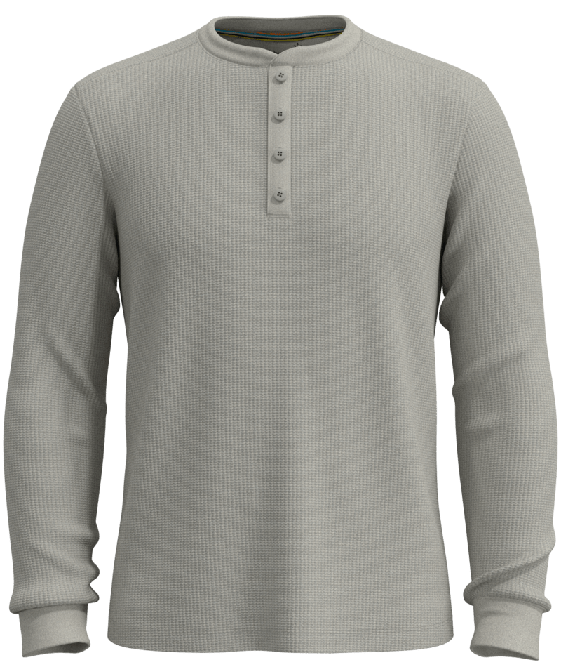 SMARTWOOL MENS WAFFLE HENLEY LONG SLEEVE SHIRT