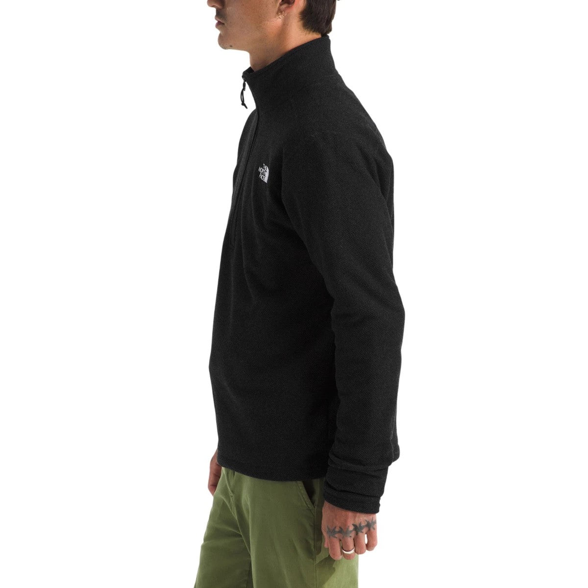 THE NORTH FACE MENS TEXTURED CAP ROCK ¼ ZIP SWEATER