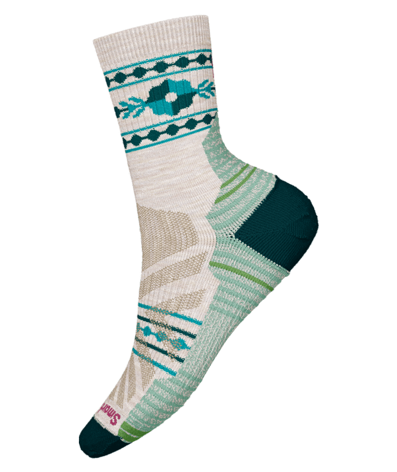 SMARTWOOL WOMENS HIKE LIGHT CUSHION RETRO FLORAL MID CREW SOCKS