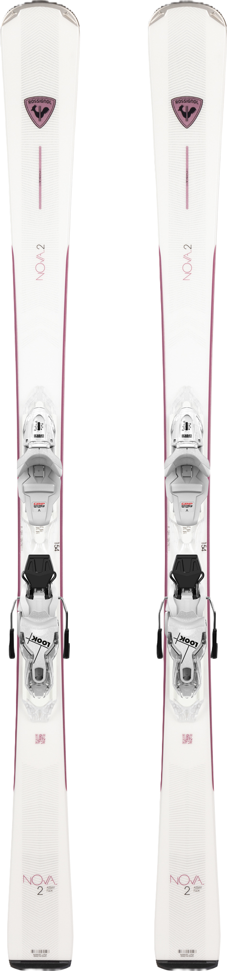ROSSIGNOL WOMENS NOVA 2 W/ XP10 GW DOWNHILL SKIS 26